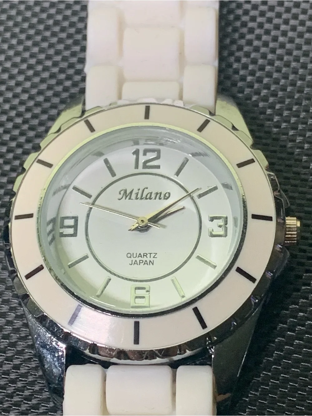 Milano White Silicone Sport Watch